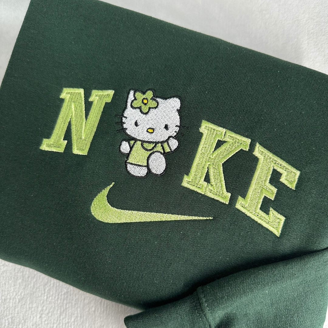 Kitty Crewneck Sweatshirt Pink/Green