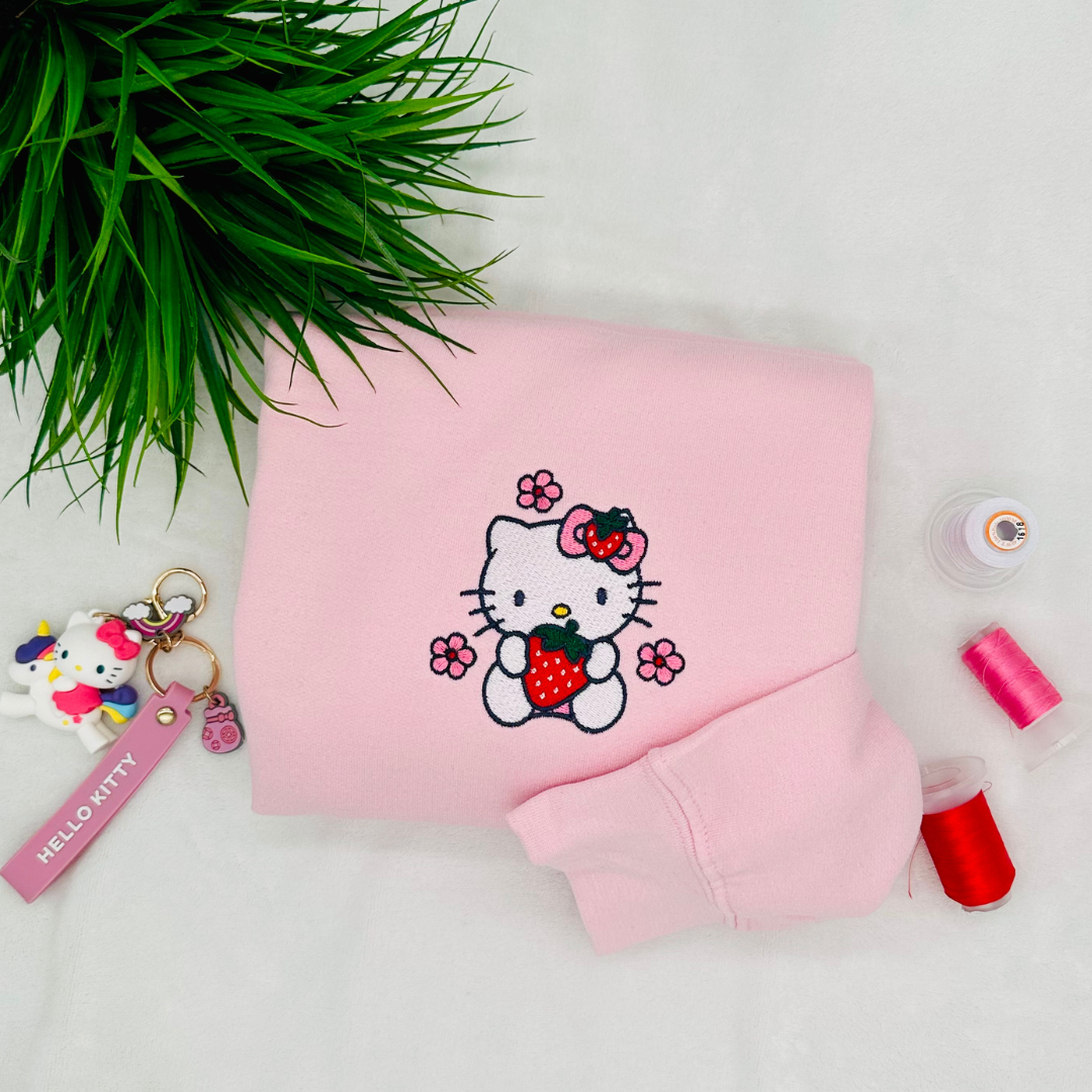 Kitty Strawberry Crewneck Sweatshirt